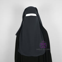 Load image into Gallery viewer, Double Layer Niqab - Dark Grey
