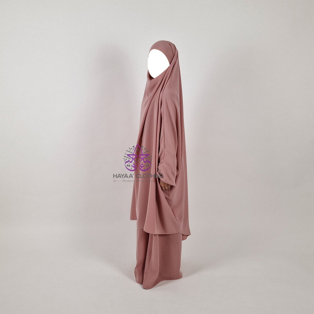 Jilbab Zaynab (girls) 2 Piece - Pink