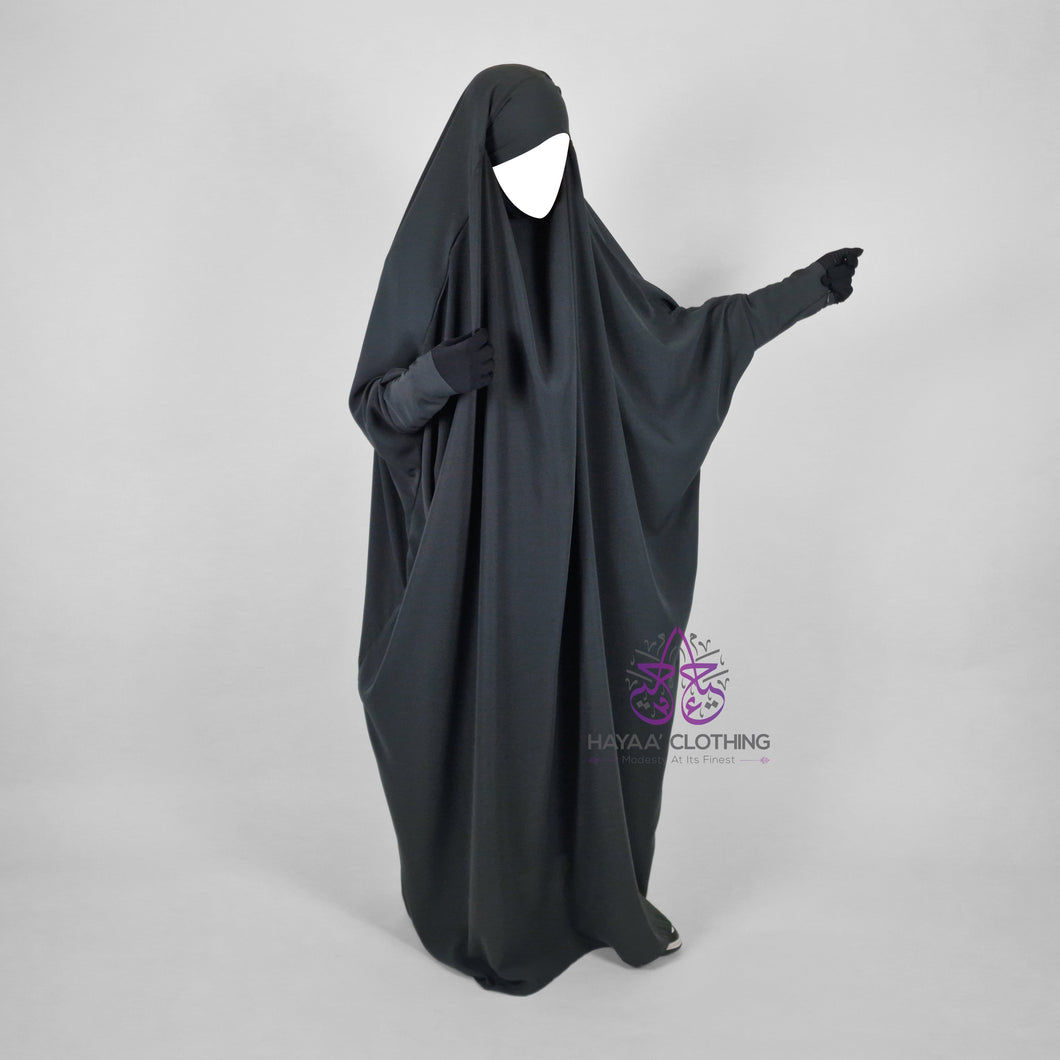 Jilbab Safiyyah 1 Piece - Charcoal