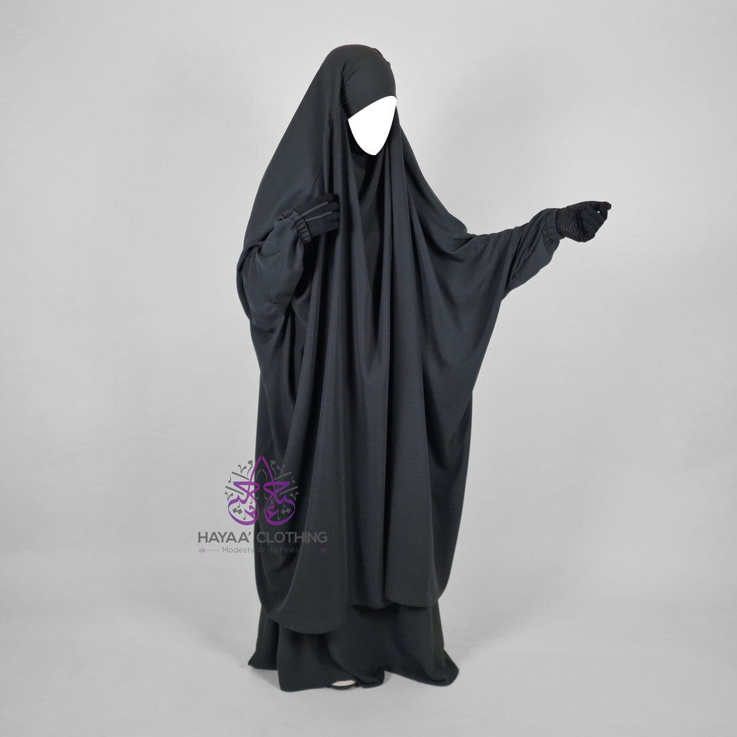 Classic 2 Piece Jilbab - Charcoal