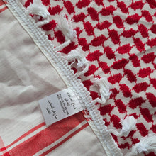 Load image into Gallery viewer, Original Hirbawi Kufiya / Keffiyeh | Palestinian Scarf - Red and White
