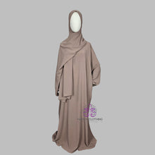 Load image into Gallery viewer, Luxury Prayer Abaya with Attached Hijab - Taupe
