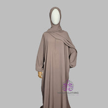 Load image into Gallery viewer, Luxury Prayer Abaya with Attached Hijab - Taupe
