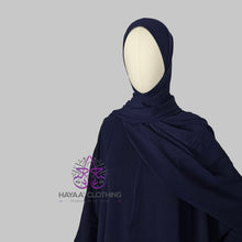 Load image into Gallery viewer, Luxury Prayer Abaya with Attached Hijab - Navy
