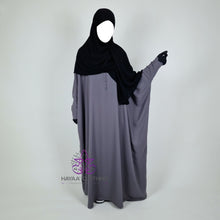 Load image into Gallery viewer, Batwing Abaya - Grey | Wudu &amp; Nursing Friendly
