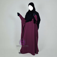 Load image into Gallery viewer, Batwing Abaya - Mulberry | Wudu &amp; Nursing Friendly
