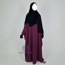 Load image into Gallery viewer, Batwing Abaya - Mulberry | Wudu &amp; Nursing Friendly
