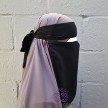 Load image into Gallery viewer, Short Single Layer Niqab Elastic Sides 10&quot;
