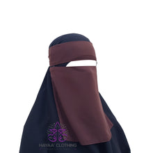 Load image into Gallery viewer, Short Single Layer Niqab Elastic Sides 10&quot;
