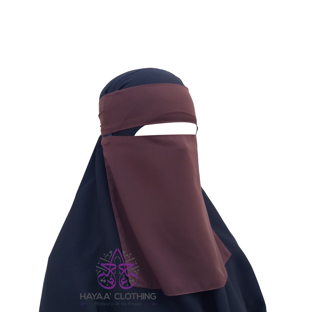 Short Single Layer Niqab Elastic Sides 10