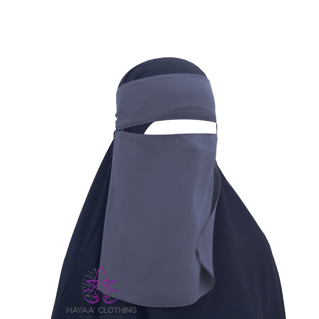 Short Single Layer Niqab Elastic Sides 10