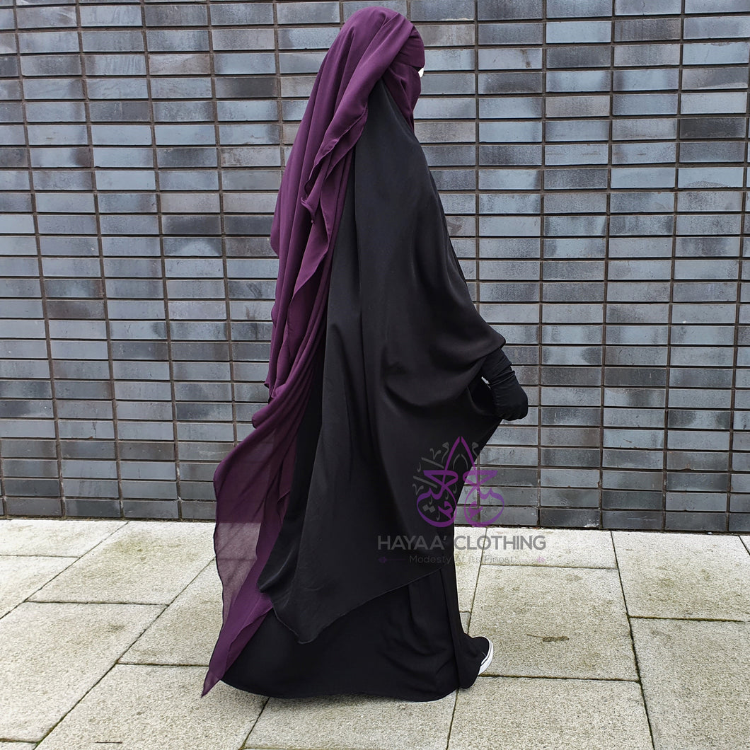 XL Diamond Niqab - Plum