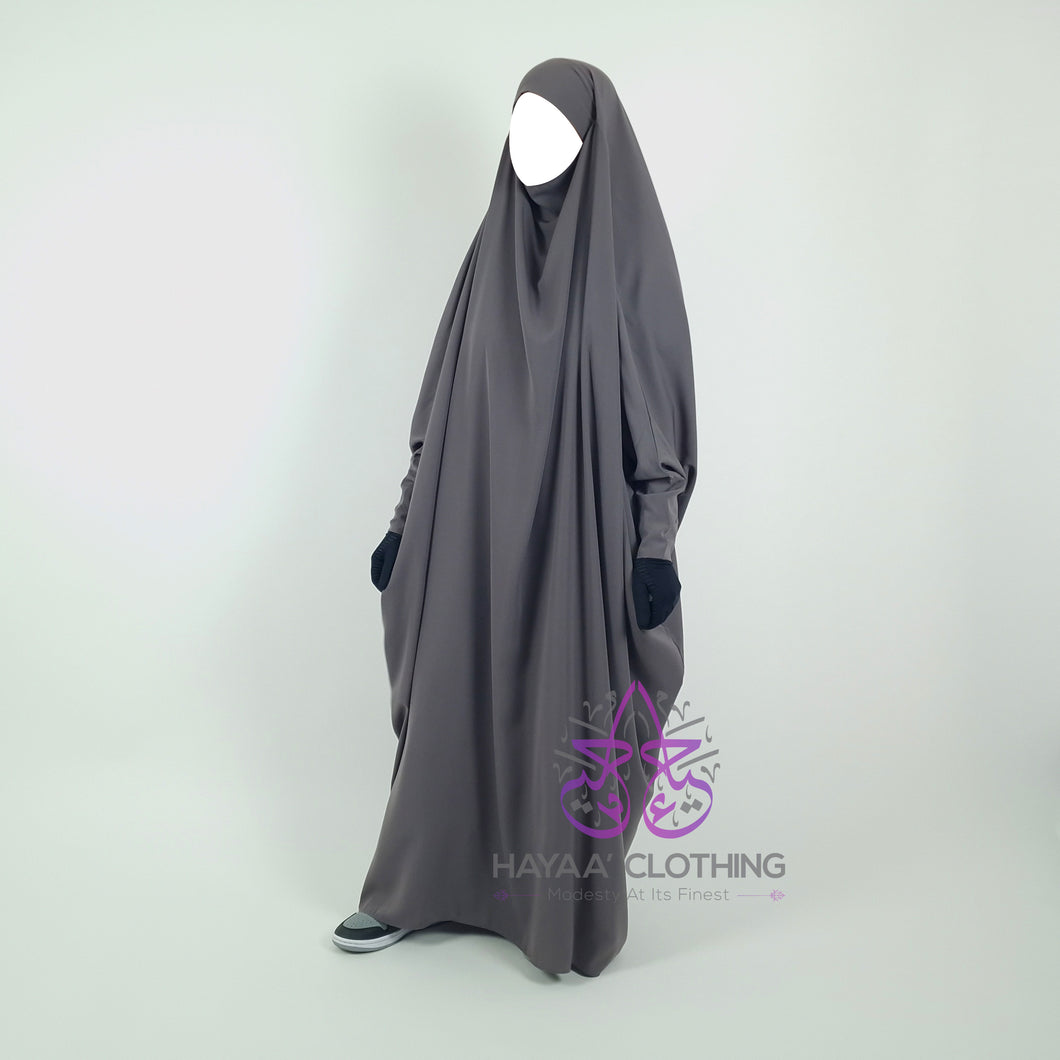 Jilbab Safiyyah 1 Piece - Grey