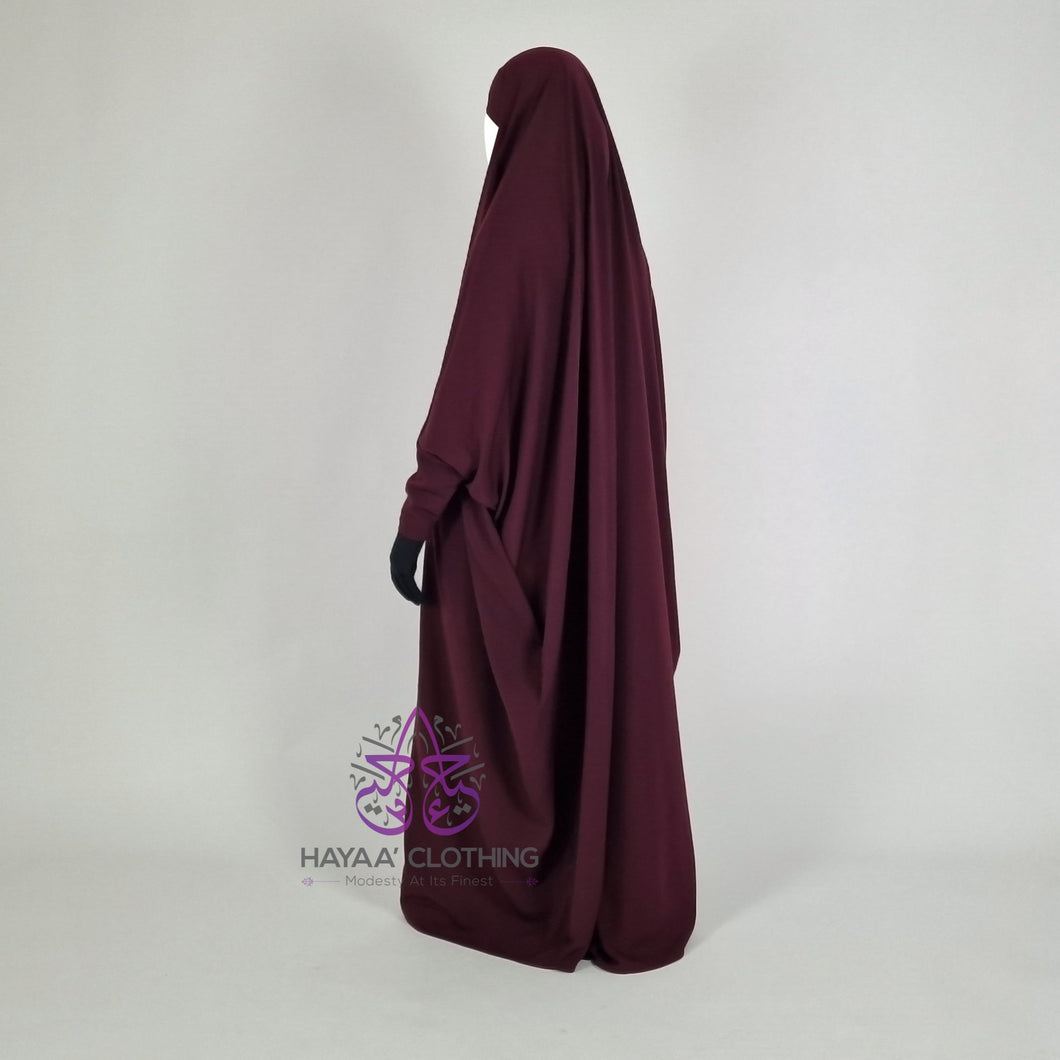 Jilbab Safiyyah 1 Piece - Burgundy