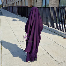 Load image into Gallery viewer, Jilbab Zaynab (girls) 2 Piece - Grape
