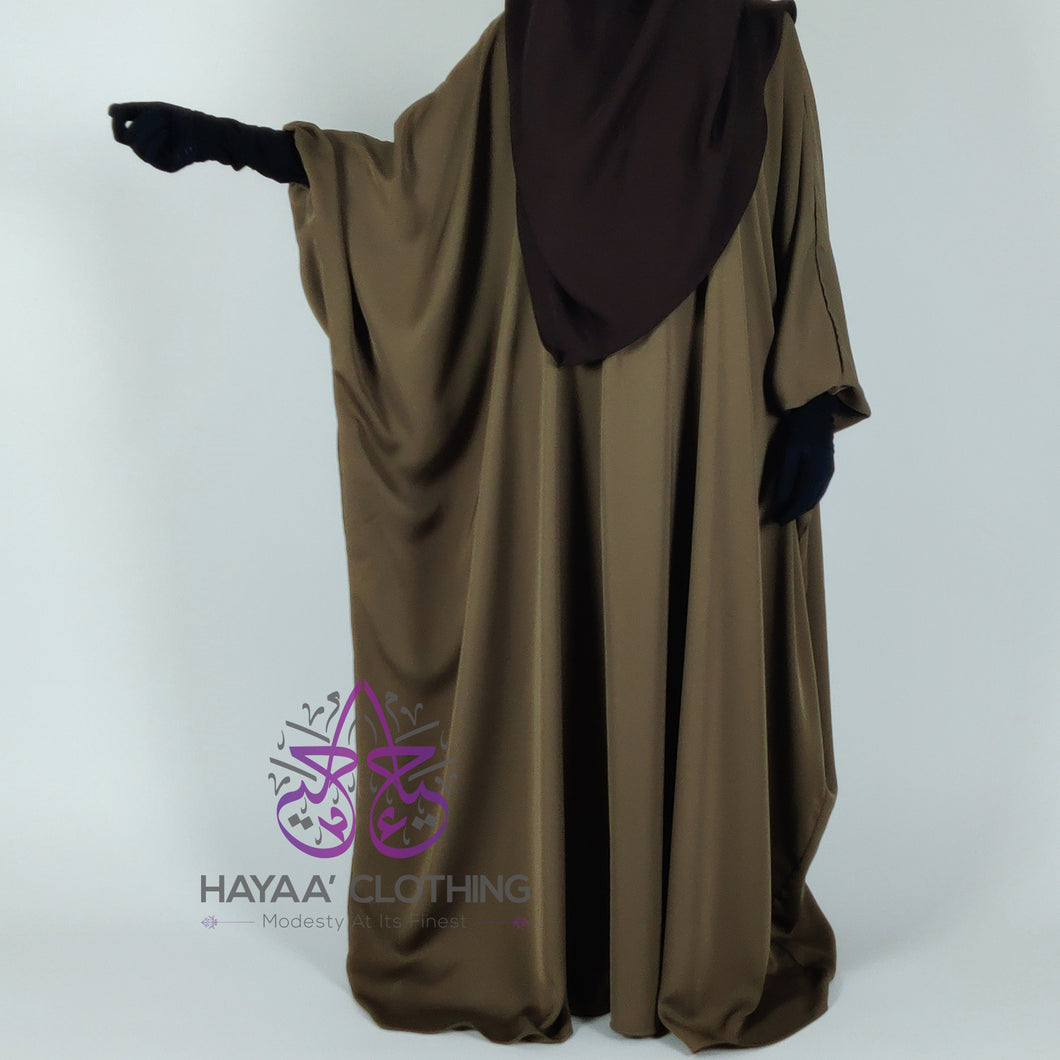 Bisht Style Abaya - Cappuccino