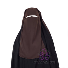 Load image into Gallery viewer, Double Layer Flap Niqab - Brown
