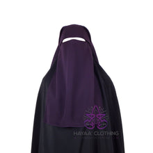 Load image into Gallery viewer, Double Layer Flap Niqab - Plum
