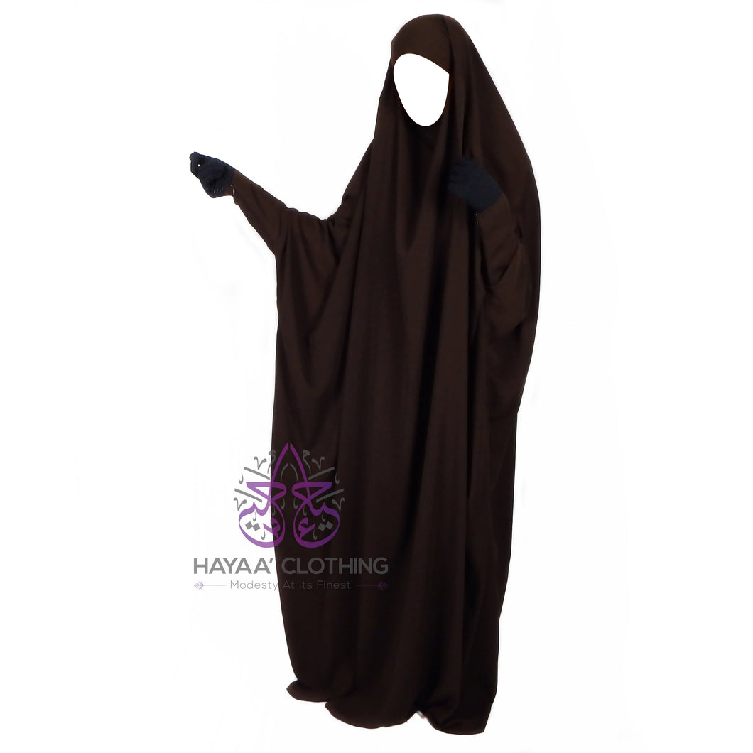 Jilbab Safiyyah 1 Piece - Brown