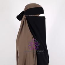 Load image into Gallery viewer, Single Layer Niqab Elastic Sides 20&quot; - Black
