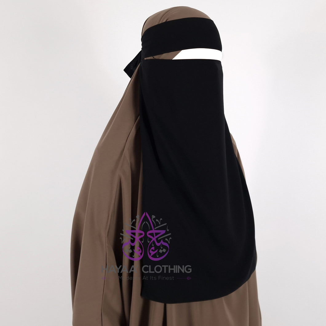 Single Layer Niqab Elastic Sides 20