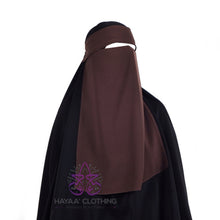 Load image into Gallery viewer, Single Layer Flap Niqab - Brown
